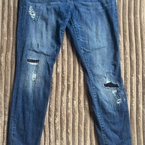 GAP Women's Distressed Skinny Jeans - Blue